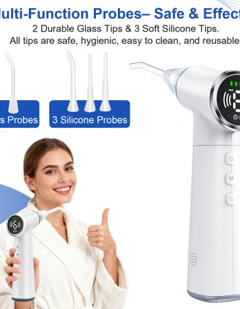 Tonsil Stone Vacuum Remover with LED Light Upgraded Electronic Oral Care Cleaning Tool Set 6 Suction Levels for Fresh Breath & Comfortable Use (White)